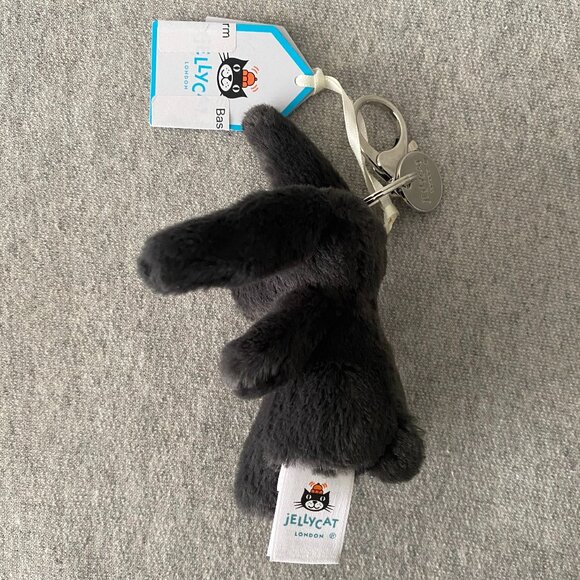 NWT Jellycat Bashful Inky Bunny Bag Charm 100% Authentic - Picture 2 of 14